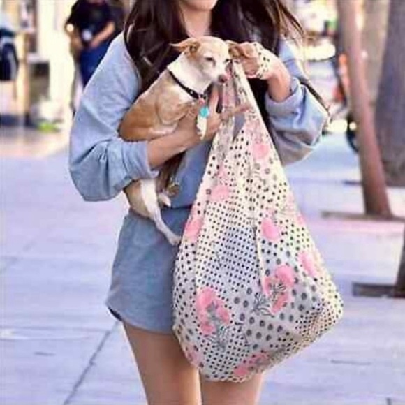 NWOT Free People Floral Print Shopping Tote And Pouch - Picture 1 of 3